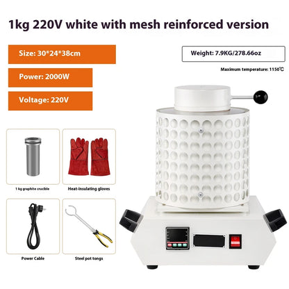 TEBAK Thermocouple Universal Melts Electric Furnace Copper Gold Heat Treatment Melting Electric Arc Heating Kilns Furnace