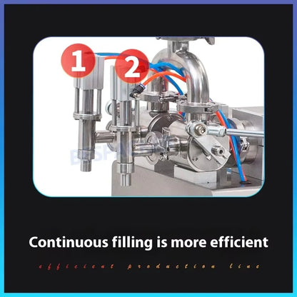 TEBAK G2WLD-1000HM Double Head Heating Pneumatic Paste Viscous Sauce Honey Machine for Beverages Chemicals Filling Machine
