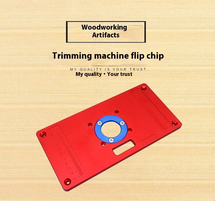 TEBAK W-39 Universal Router Table Insert Plate Aluminum Flip Board Trimmer for Woodworking