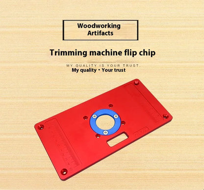 TEBAK W-39 Universal Router Table Insert Plate Aluminum Flip Board Trimmer for Woodworking