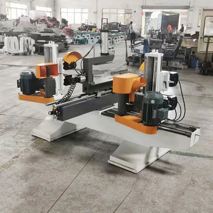 A TK WK-8 Automatic Woodworking Double End Cutting Milling and Saw Machine Wood Trimmer Vertical Horizontal Spindle Moulder Shaper