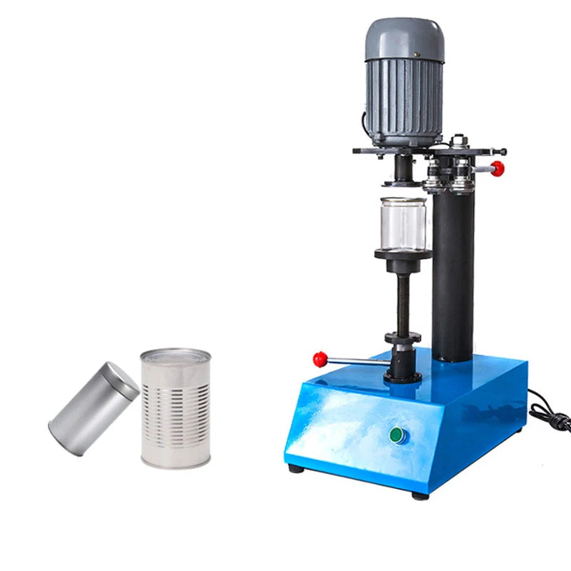 TEBAK TDFJ-160 Manual Table-Top Round Aluminium Beer Plastic PET Tuna Tin Paper Beverage Drink Can Sealing Closing Machine