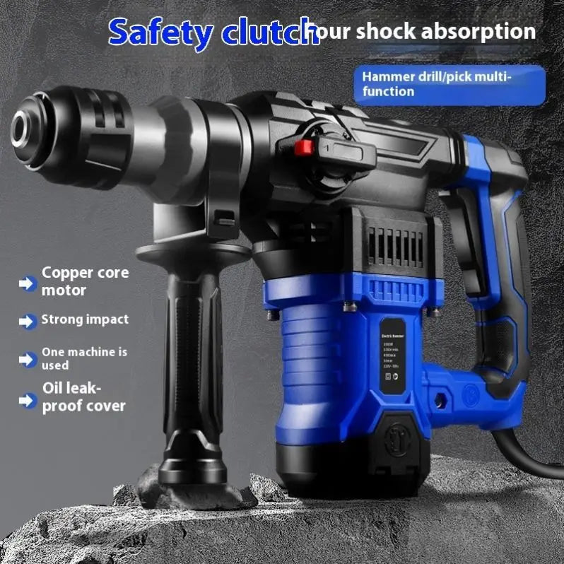2400w Power Tools Electric Hammer Drill 220V BMC Packing Rotary Hammer Steel Wood Drill Multi-functional Household Industrial