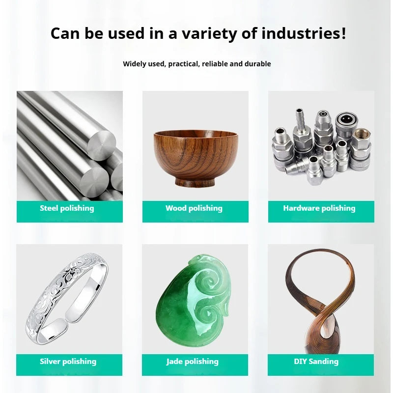 TEBAK Jewelry Making Tools Buff Polishing Machine Double-Head Tabletop Grinder Buffing Wheel Jewelry Polishing Machine