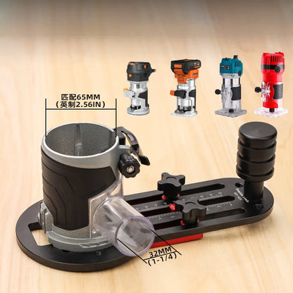 TEBAK W-35 Woodworking Slotting Locator Wood Trimming Milling Slot Chamfering Auxiliary Fine-tuning Tool 65mm Trimming Machine