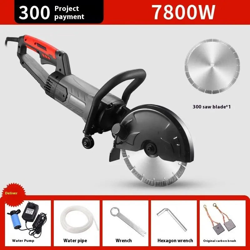 TEBAK Wall Slotting Machine Handheld Concrete Groove Slotting Grooving Machine Electric Wall Chaser Brick Wall Cutting Machine