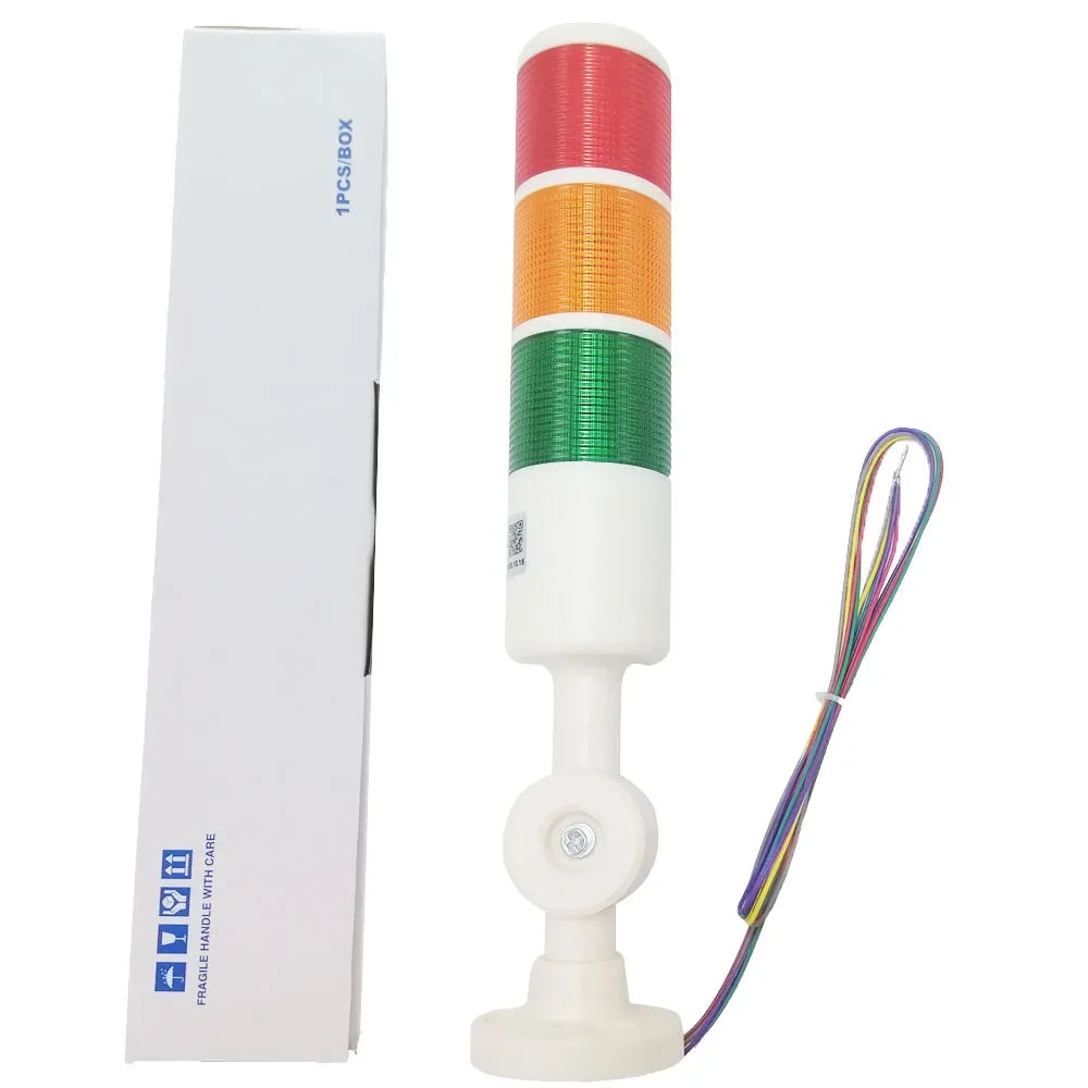 TEBAK PT50-3T-J Multi-layer Warning Light LED Warning  Machine Tool signal Tower Light Tricolor Light Folding 24V