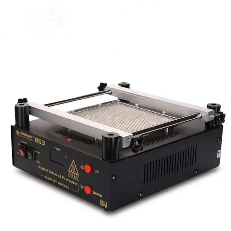 TEBAK TK-853 Preheater Infrared Heating Plate With ESD Brush and Leaded Solder Wire for PCB Board Repair