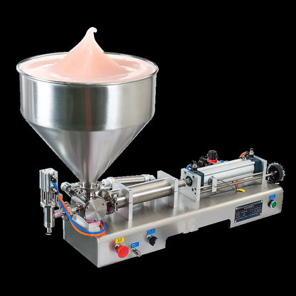 TEBAK Semi Auto Cream Bean Paste Ointment Volumetric Liquid Honey Sugar Piston Filler Pump Filling Machine for Thick Liquid