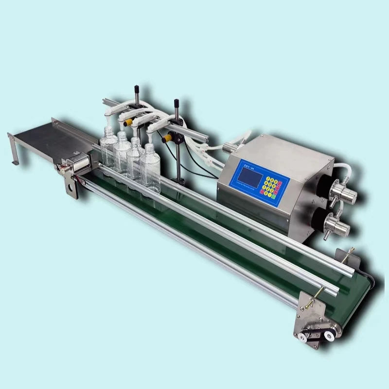 TEBAK CSY-4H1200 Automatic Peristaltic Pump Small Liquid Filling Machine Four Line Conveyor Belt Filling Machine