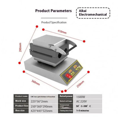 Heating Chicken Rolling Machine Two Grids Five Grids Roll Machine Commercial Chicken Wraps Toaster With Digital Display