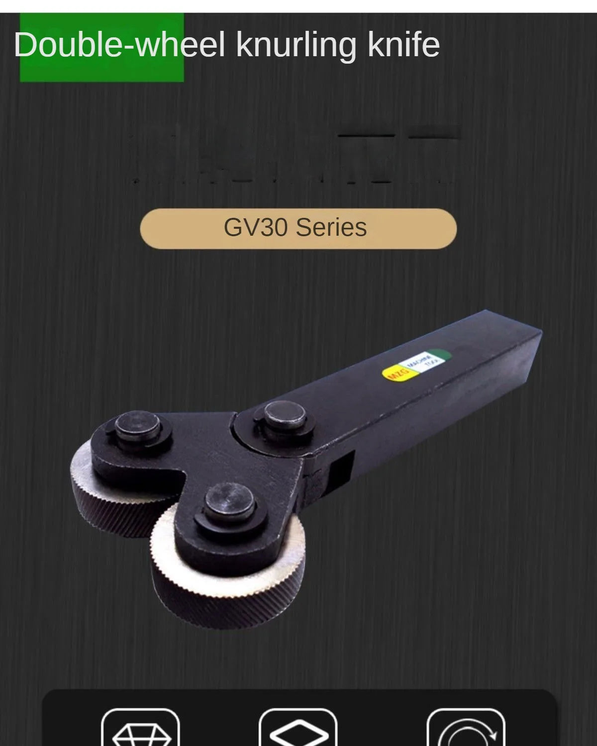 ANDUUK Knurling Tool 0.4  0.6 0.8 1.0 1.2 1.4 1.6 mm Double Wheel Reticulated Form Knurling Tool for Lathe