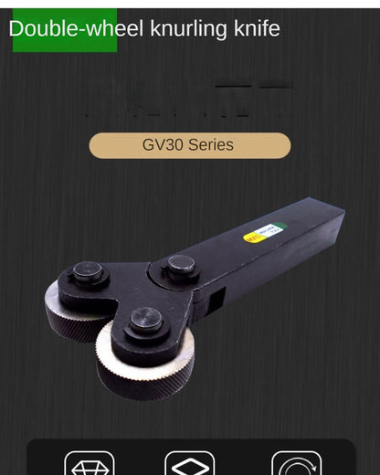 ANDUUK Knurling Tool 0.4  0.6 0.8 1.0 1.2 1.4 1.6 mm Double Wheel Reticulated Form Knurling Tool for Lathe