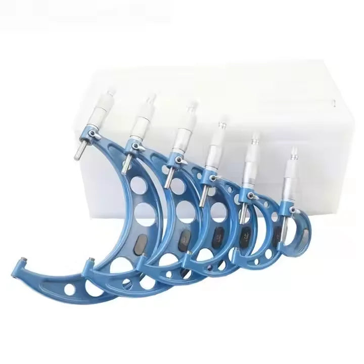 0-25mm 0.01mm Measuring Tool Series Outside Micrometers Set 0-100mm Outer Diameter Micrometer Set Spiral Micrometer 3/4/6 Sets