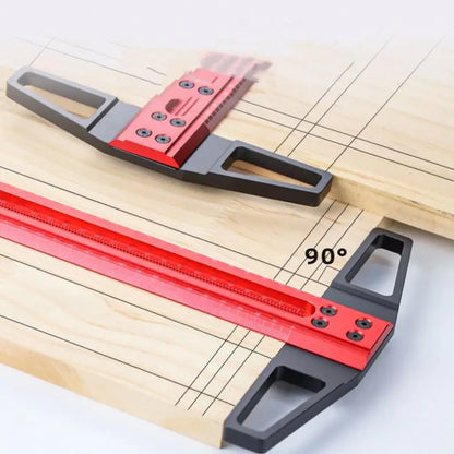 TEBAK W-98 Woodworking Scribing Ruler T-shaped Hole Scribing Ruler Woodworking Scriber Hole Ruler