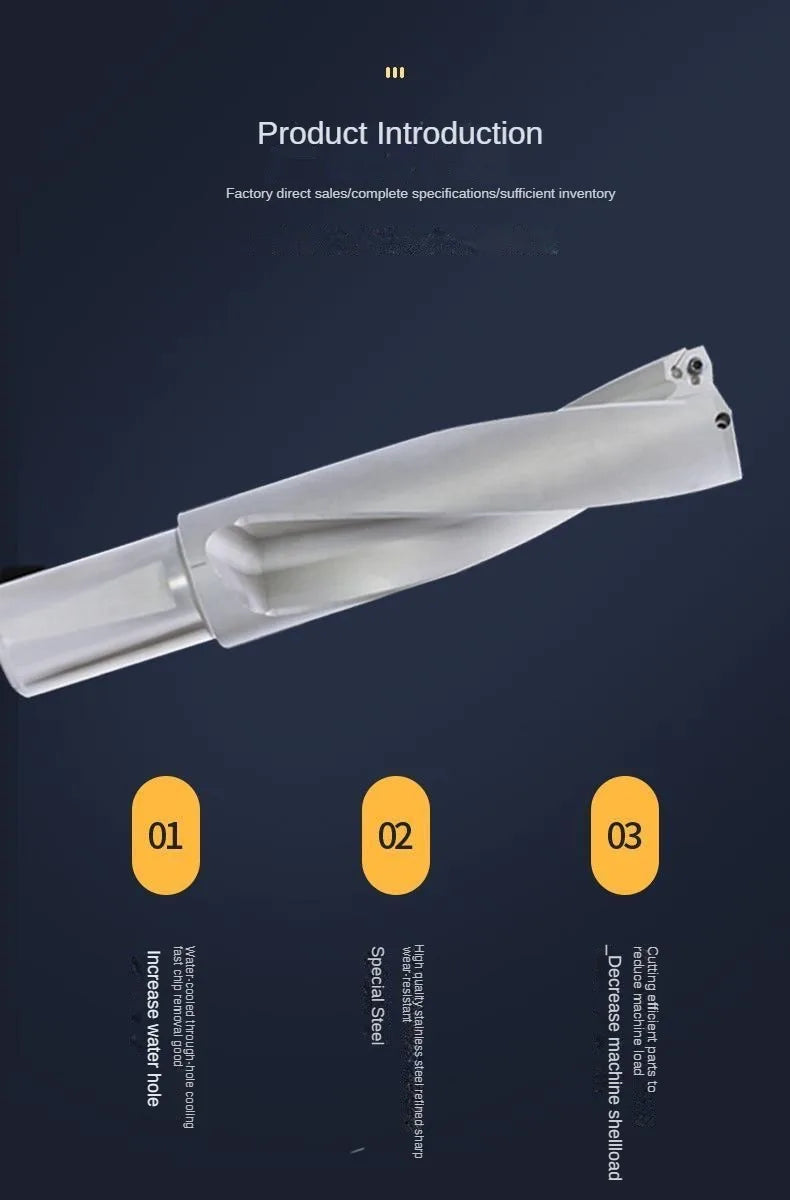 Machine tool accessories 5D 2D 3D 4D SP Series Drill Bites Metal Drilling 50mm 12mm 14.5 Spmt 14 14.5sp Wcmt Indexable U Drill