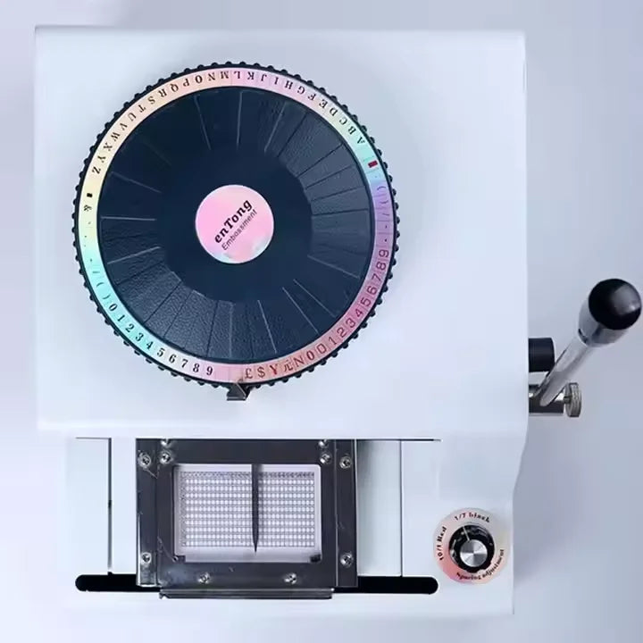 TEBAK Plastic Card Making Machine PVC Card Embosser 52 Character Stainless Steel Card Making Embosser Code Embossing Machine