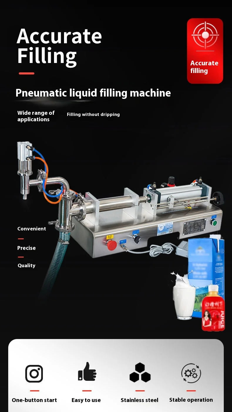 TEBAK Horizontal Soda Beverage Perfume Honey Bottles Bags Semi Automatic Cheap Plastic Glass Bottle Liquid Filling Machine