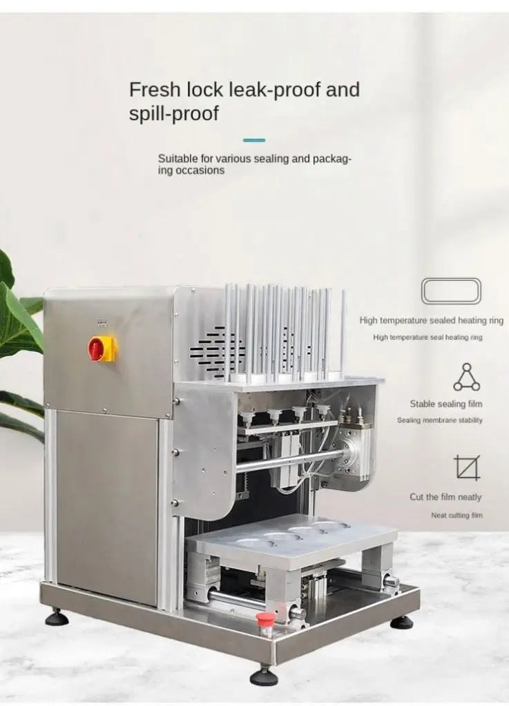 TEBAK SY-350 Auto Aluminum Trays Bowl Lids Dispenser Sealer Machine Takeaway Insulation Foil Bowl Sealing Machine