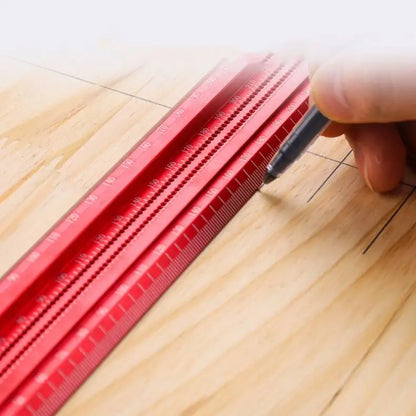 TEBAK W-98 Woodworking Scribing Ruler T-shaped Hole Scribing Ruler Woodworking Scriber Hole Ruler