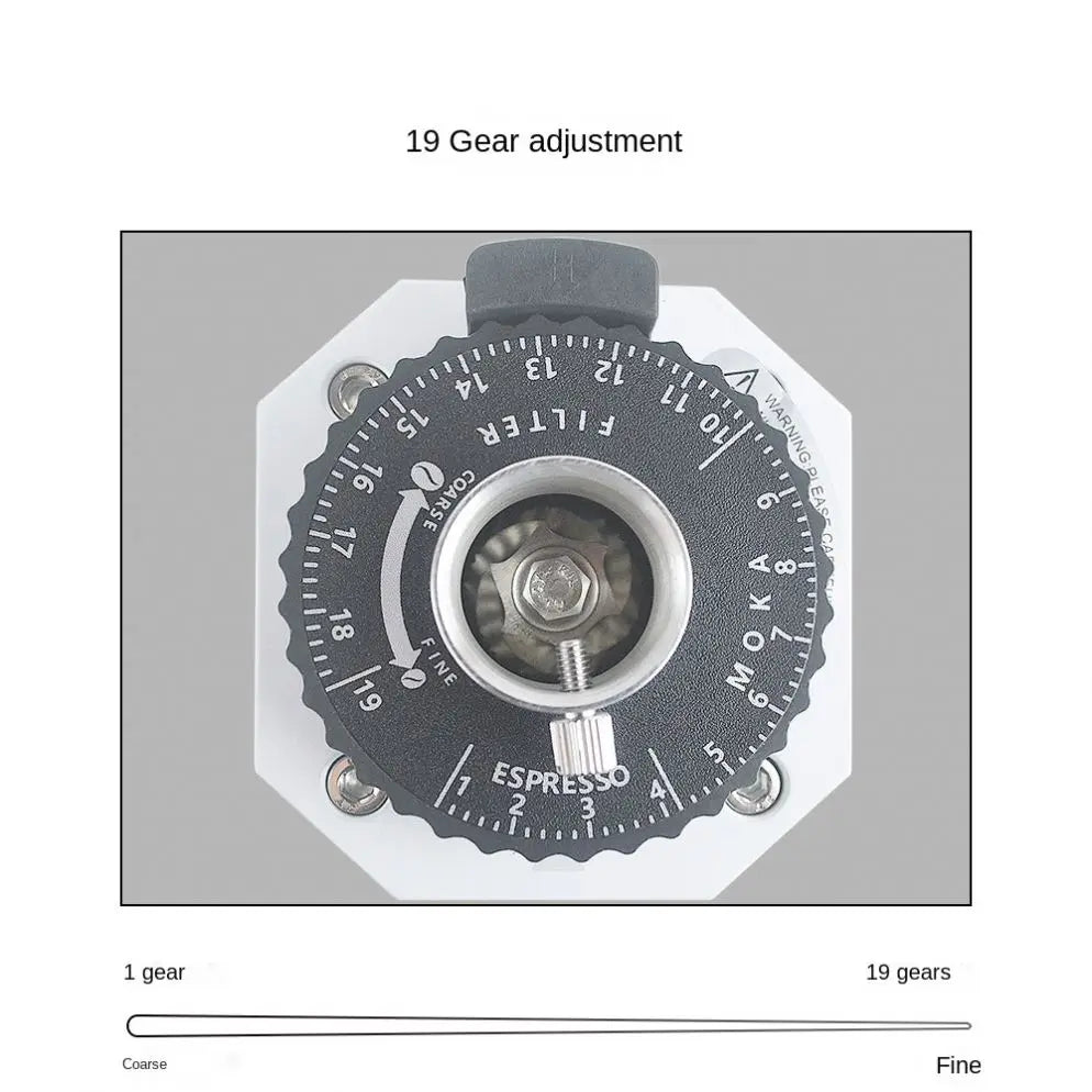 TEBAK 110V/220V Titanium Conical Burr Coffee Grinder Metal Coffee Grinder Household Conical Burr Coffee Bean Grinder Electric