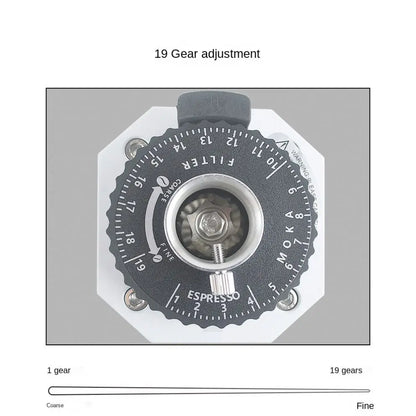 TEBAK 110V/220V Titanium Conical Burr Coffee Grinder Metal Coffee Grinder Household Conical Burr Coffee Bean Grinder Electric