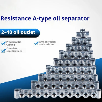 LUBE Oil  Distributor  Manufacturers Wholesale Spot Zinc Alloy A Type Resistance Oil Block Oil Pump Oil Distributor