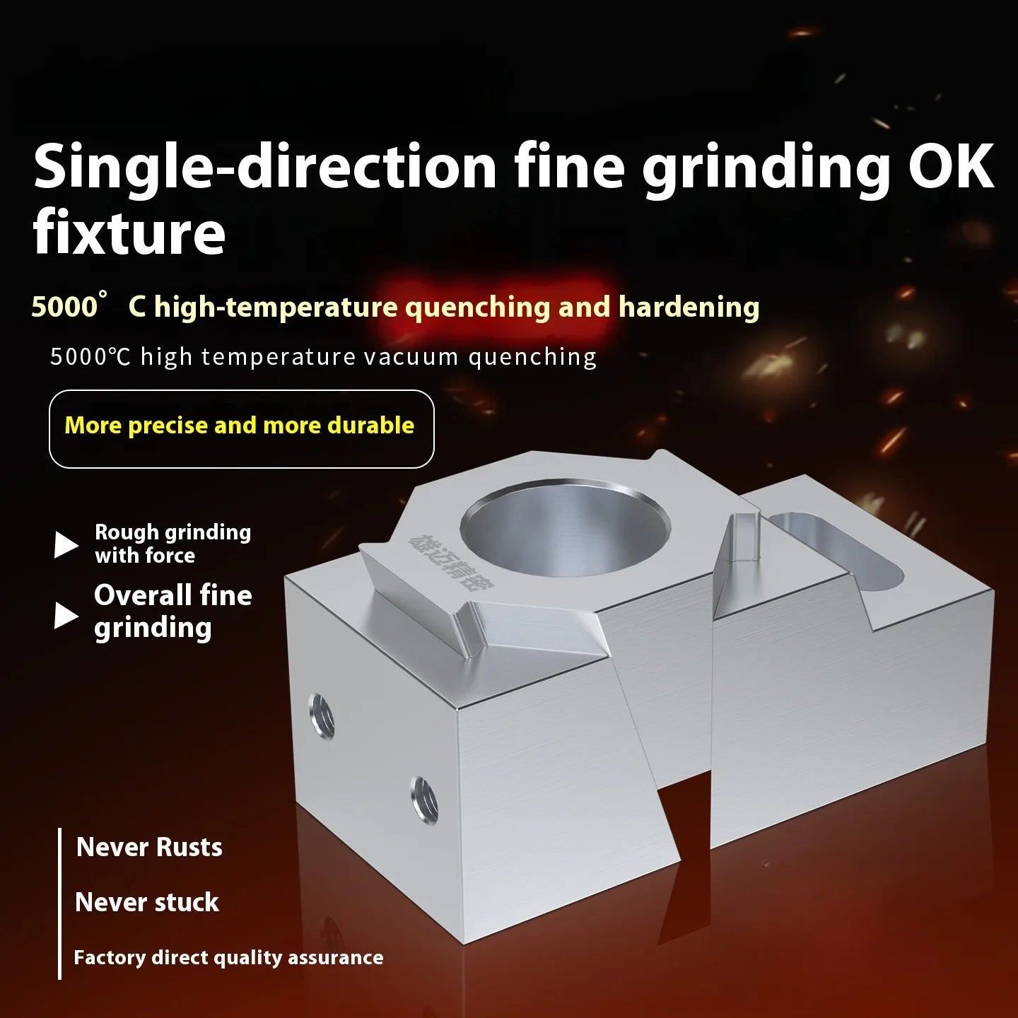 M6-M16 Clamp Single Side OK Fixture CNC Heavy Cutting Precision Multi-Function Parallel Vise Unidirectional Fixed Clamping Block