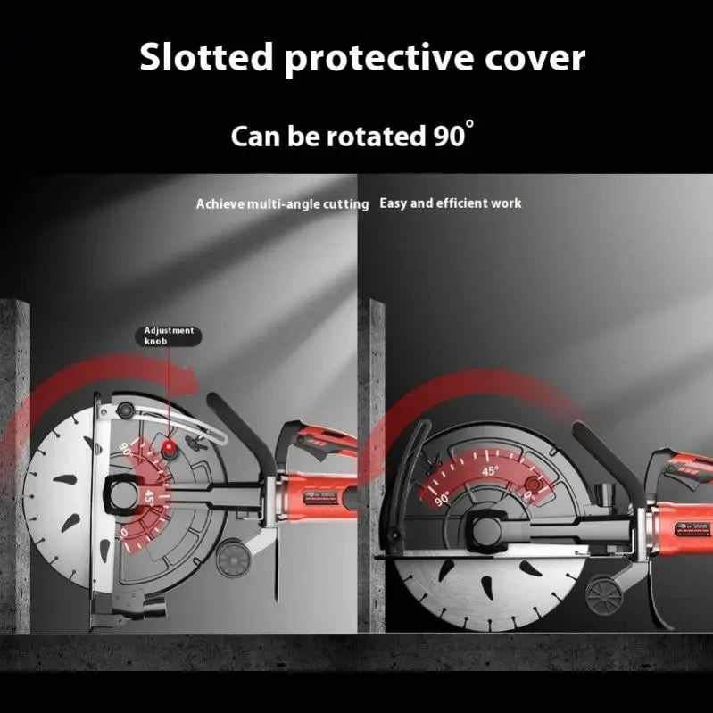 TEBAK Wall Slotting Machine Handheld Concrete Groove Slotting Grooving Machine Electric Wall Chaser Brick Wall Cutting Machine