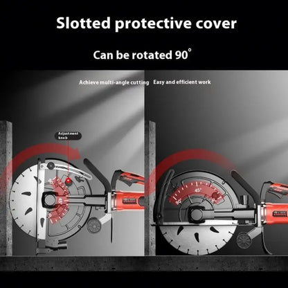 TEBAK Wall Slotting Machine Handheld Concrete Groove Slotting Grooving Machine Electric Wall Chaser Brick Wall Cutting Machine