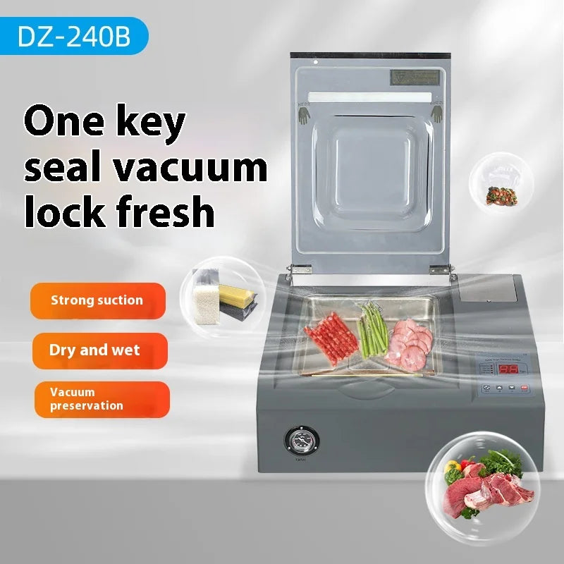 TEBAK Customized DZ-240B Mini Chicken Packing Machine Dry Fish Fruit Food Vacuum Sealer Machine