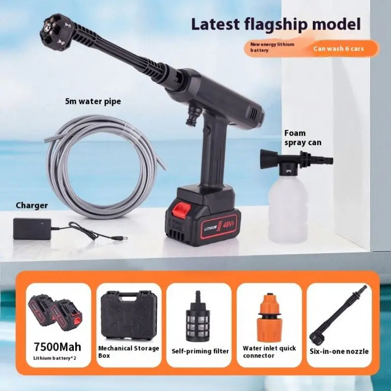 TEBAK Portable Car Washing Machine Lithium Wireless High Pressure Water Gun Garden Watering Flower Car Washing Machine