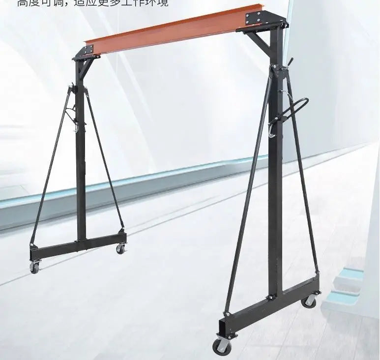 TEBAK Portable Single Girder Gantry Crane 0.5Ton 1ton 2ton Steel Movable Lifting Workshop Adjustable Height Gantry Cranes 1 Ton