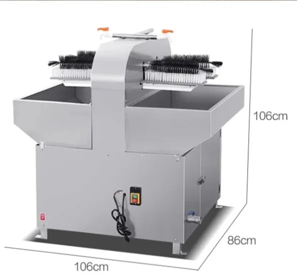 TEBAK Commercial 4-Head Semi-Automatic Brush Bottle Washing Machine