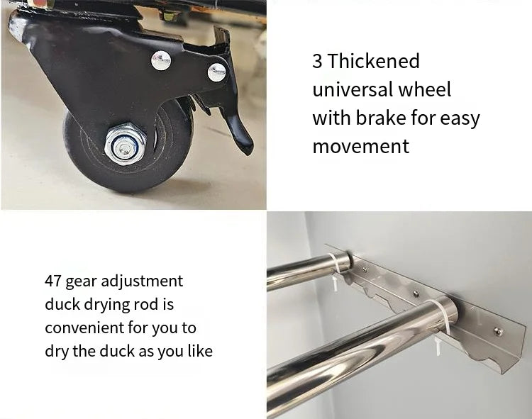 Automatic High Quality Charcoal Duck Roasting Machine Industrial Black Upgrade - Two-Door Commercial Gas Transport Pig Roaster