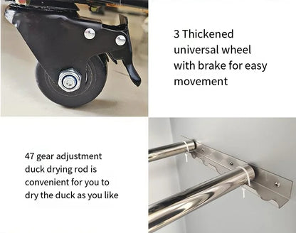 Automatic High Quality Charcoal Duck Roasting Machine Industrial Black Upgrade - Two-Door Commercial Gas Transport Pig Roaster