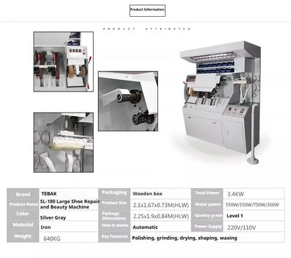 TEBAK SL-180 Large Shoe Repair and Beauty Machine Shoe Repair Machine Shoe Repair Machine with Grinding and Polishing Function