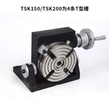 Milling Drilling Boring Machine Tools Universal Tilting Rotary Table TSK320 Motor Alloy Steel Provided 18 Vacuum Table for Cnc