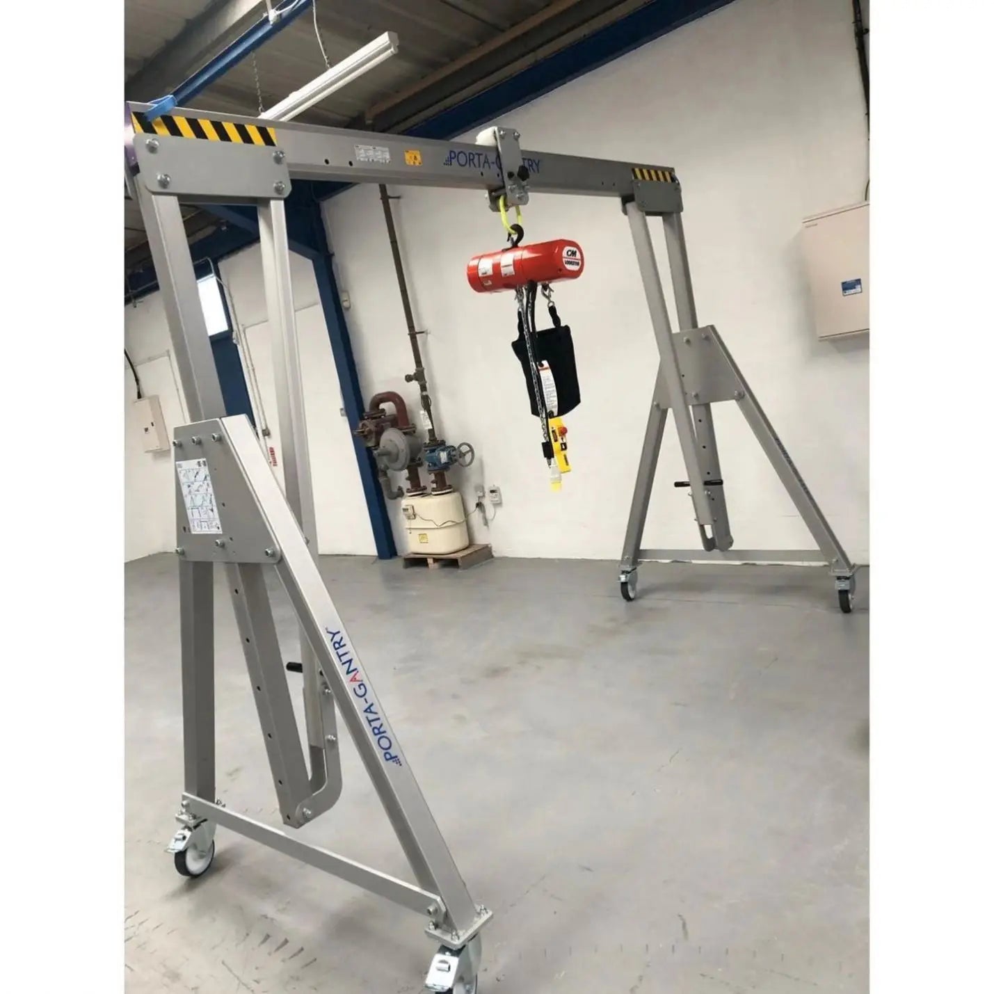 TEBAK 1T-5T Foldable Mini Aluminum Mobile Gantry Crane/Aluminium Light Duty Mini Lifting Adjustable Portable Gantry Crane