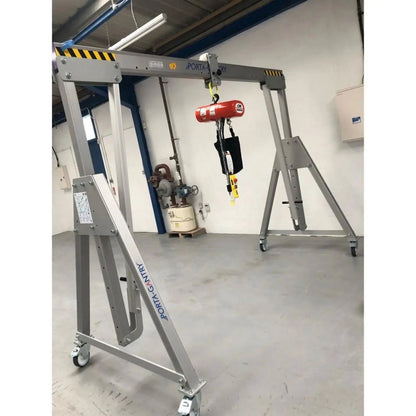 TEBAK 1T-5T Foldable Mini Aluminum Mobile Gantry Crane/Aluminium Light Duty Mini Lifting Adjustable Portable Gantry Crane