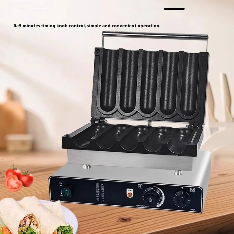 TEBAK Electric Mexico Chicken Wraps Toaster Barbecue Burrito Baker Machine Non-stick Chicken Meat Burrito Heating Roll Machine