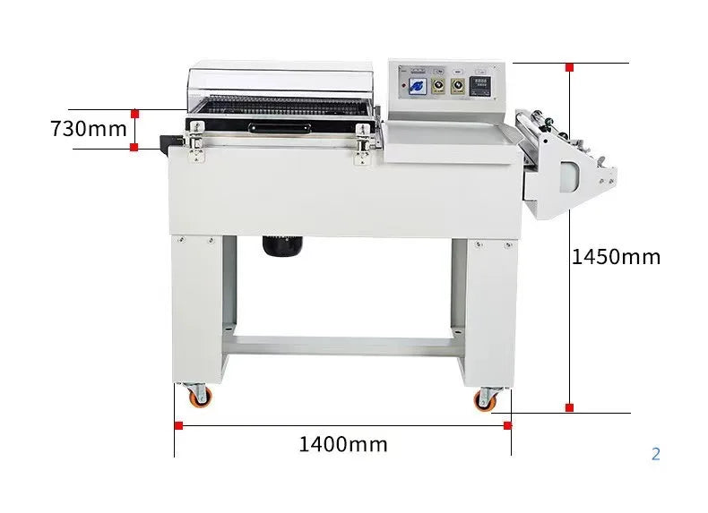TEBAK POF Film Carton Book Bottle Semi Automatic 2 in 1 L Bar Sealing Heat Shrink Packing Wrapping Machines