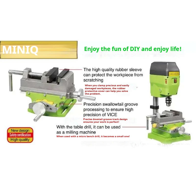 Precision Heavy Duty Cross-nose Pliers Bench Drilling Machine Cross Slide Vise Vice Table Compound Worktable Bracket for Milling