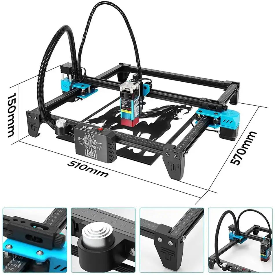 5.5W Frame DIY Compressed Spot LD+FAC+C-Lens Fast High Precision Laser Cut Engraver CNC Laser Engraving Machine
