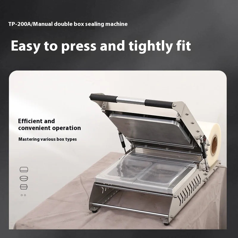 Fruit Vegetables Manual Packing Machine Fast Food Tray Sealing Machine Plastic Film Packaging Sealer Heat Seal Sealing Machine