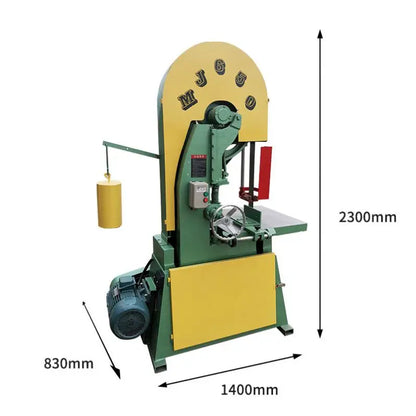 A TEBAK Vertical Resaw Band Saw MJ650 Heavy Duty Woodworking Large Wood Cutting Band Saw Machine Vertical Resaw Band Saw