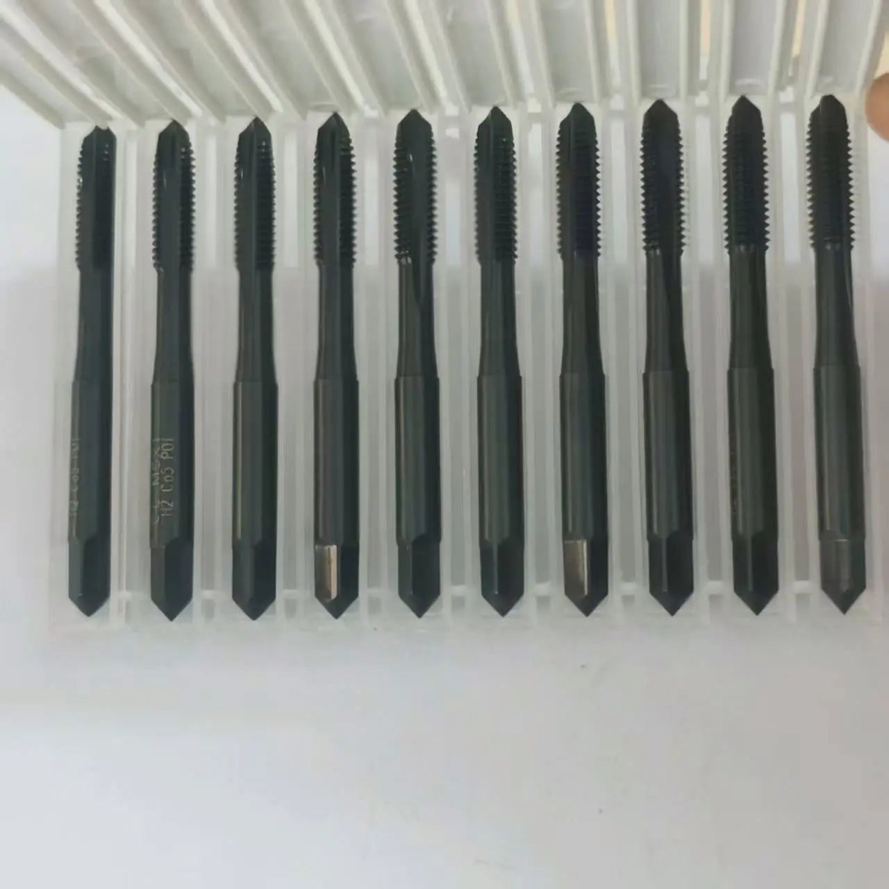 TEBAK Thread Taps Cutting Tool Straight Flute Machine Screw Thread Taps High Speed HSS Black Coating Machine Cutting Tools