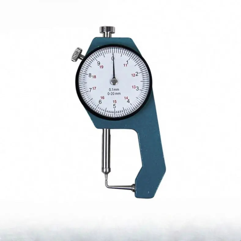 0-10mm Leather Glass Thickness Gauge with Sturdy Steel Measuring Faces