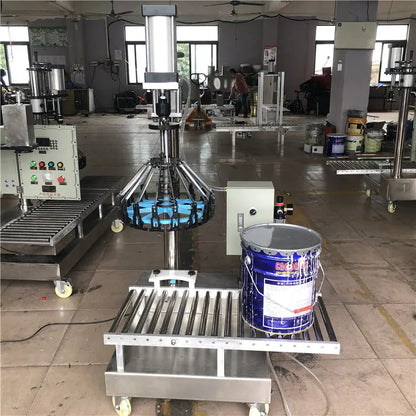 XSH-17 TEBAK Industrial Viscous Liquid Automatic Car Wall Putty Paste Oil Paint Bucket Tank Filling Machine