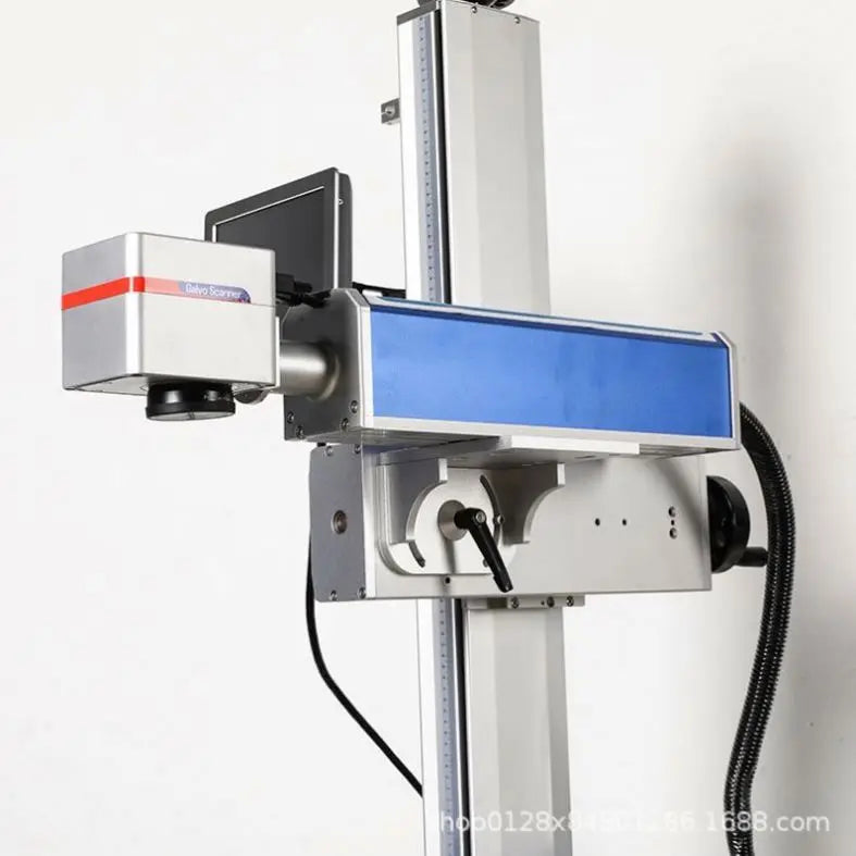 SY9 3/5/10W Metal Fiber Laser Marking Machine Metal Battery Case Coding Cable Production Line Logo Engraving Machine